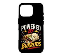 Carcasa para iPhone 16 Pro Powered by Burritos Funny Burrito Saying Humor Joke Gag