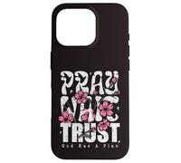 Carcasa para iPhone 16 Pro Pray Wait Confía en Que Dios Tiene un Plan La fe Cristiana