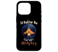 Carcasa para iPhone 16 Pro Prefiero Estar acampando con mi Perro, Amo dueño de Perro de Camping