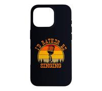 Carcasa para iPhone 16 Pro Prefiero Estar Cantando música vocalista Humor
