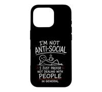 Carcasa para iPhone 16 Pro Prefiero no Tratar con Gente Divertido Anti-Social