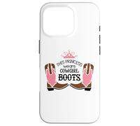 Carcasa para iPhone 16 Pro Princesa Cowgirl Botas Western Country Rodeo Girl