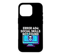 Carcasa para iPhone 16 Pro Programmer Introvert Error 404 Social Skills Not Found
