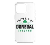 Carcasa para iPhone 16 Pro Propiedad de Donegal Irlanda EST. 1474 Shamrock Distressed BG