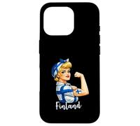 Carcasa para iPhone 16 Pro Proud Strong Finnish Girl Woman Girlfriend Finland Flag