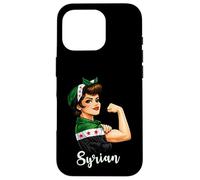 Carcasa para iPhone 16 Pro Proud Strong Syrian Girl Woman Girlfriend New Syria Flag