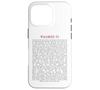 Carcasa para iPhone 16 Pro Psalms 91 Bible Verse Protection Safety Blessing Greek