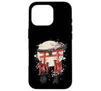 Carcasa para iPhone 16 Pro Puerta Japonesa Torii Cherry Blossom Art Japón Cultura Kanji