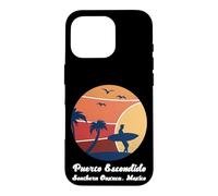 Carcasa para iPhone 16 Pro Puerto Escondido Southern Oaxaca México Surfing Vintage Sun
