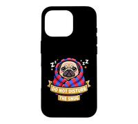 Carcasa para iPhone 16 Pro Pug Do Not Funny Disturb The Cute Snug Burrito Manta Perro