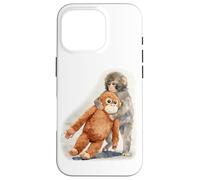 Carcasa para iPhone 16 Pro Punch - Lindo bebé Mono y orangután Peluche Juguete Acuarela