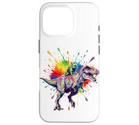 Carcasa para iPhone 16 Pro Rainbow T Rex French Bulldog Dinosaur