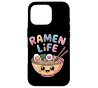 Carcasa para iPhone 16 Pro Ramen Life Kawaii Ramen Graphic Japanese Food Anime Cup Sopa