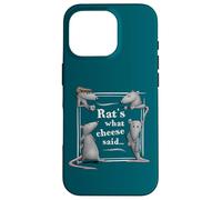 Carcasa para iPhone 16 Pro Rats What Cheese Said Dad Joke Juego de Palabras sobre Ratas
