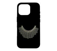 Carcasa para iPhone 16 Pro RBG Ruth Bader Ginsburg Dissent Collar patrón