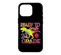 Carcasa para iPhone 16 Pro Ready To Crush 2nd Grade Dinosaur Back To School Tie Dye
