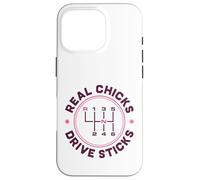 Carcasa para iPhone 16 Pro Real Chicks Drive Sticks - Palitos de transmisión Manual de Seis velocidades