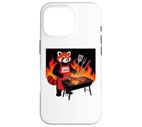 Carcasa para iPhone 16 Pro Red Panda Cooking Grill BBQ Funny Gift Red Panda