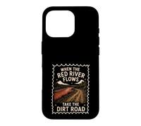 Carcasa para iPhone 16 Pro Red River Flows Take The Dirt Road Humor Adulto