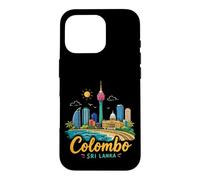Carcasa para iPhone 16 Pro Regalo de Recuerdo de Viaje de Colombo Sri Lanka Dibujado a Mano