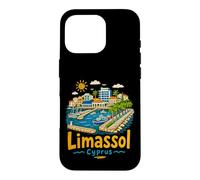 Carcasa para iPhone 16 Pro Regalo de Recuerdo de Viaje de Limassol Chipre Dibujado a Mano