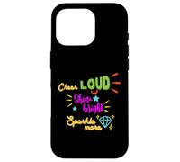Carcasa para iPhone 16 Pro Regalo para animadoras Cheer Cheer Loud Shine Bright
