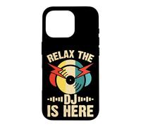 Carcasa para iPhone 16 Pro Relax The DJ Is Here Retro Vinyl DJ