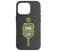 Carcasa para iPhone 16 Pro Reproductor de Bebidas Pickleball Life Paddle Word Cloud