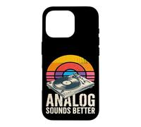 Carcasa para iPhone 16 Pro Reproductor de Discos de Vinilo analógico Suena Mejor