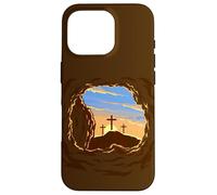 Carcasa para iPhone 16 Pro Resurrection Sunday Cross of Jesus Christ Empty Tomb Faith