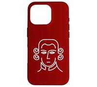Carcasa para iPhone 16 Pro Retrato Minimalista Mozart Amante de la música clásica