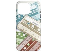 Carcasa para iPhone 16 Pro Retro Acuarela Cassettes Analog Tape Old School Mixtape