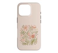 Carcasa para iPhone 16 Pro Retro Animal Print Wildflower Flowers Boho Floral Aesthetic