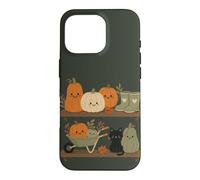 Carcasa para iPhone 16 Pro Retro Autumn Harvest Shelf Doodle Personajes Vibe