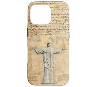 Carcasa para iPhone 16 Pro Retro Christ The Redeemer Illustration For Vintage Christian
