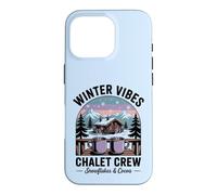 Carcasa para iPhone 16 Pro Retro Christmas Winter Vibes Ski Vacation Chalet Crew
