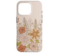 Carcasa para iPhone 16 Pro Retro Floral Animal Print Butterfly Boho Flowers Aesthetic