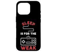 Carcasa para iPhone 16 Pro Retro Gaming - Sleep is For The Weak Gamepad para Gamer Funny