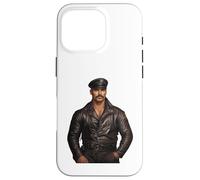 Carcasa para iPhone 16 Pro Retro Gay Leather Daddy Bear - Cuero Dom Biker Man
