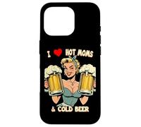 Carcasa para iPhone 16 Pro Retro I Love Hot Moms y Cold Beer