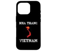 Carcasa para iPhone 16 Pro Retro Nha Trang Vietnam Bandera de Vietnam Envejecida