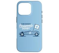 Carcasa para iPhone 16 Pro Retro Pinewood Derby Cub Scouts Racer Race Car Logo