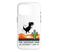 Carcasa para iPhone 16 Pro Retro Pixel Dinosaur Desert Sunset Gamer Design