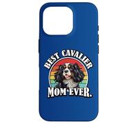 Carcasa para iPhone 16 Pro Retro Vintage Best Cavalier King Charles Spaniel Mom Ever