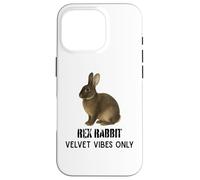Carcasa para iPhone 16 Pro Rex Rabbit Velvet Vibes Solo para fanáticos de Mascotas y Animales