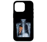 Carcasa para iPhone 16 Pro Rib Cage X-Ray Pizza Slice Funny Food Humor Anatomía