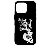 Carcasa para iPhone 16 Pro Rock Cat Playing Guitar - Funny Guitar Cat