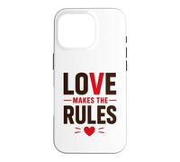 Carcasa para iPhone 16 Pro Romantic Couple Quote Valentine's Day Love Makes The Rules