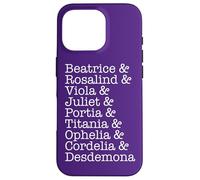 Carcasa para iPhone 16 Pro Rosalind & Ophelia & Portia Cordelia Shakespeare Mujeres Meme
