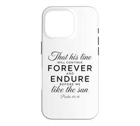 Carcasa para iPhone 16 Pro Salmo 89:36 Biblia bíblica bíblica para Siempre y para soportar a los descendientes